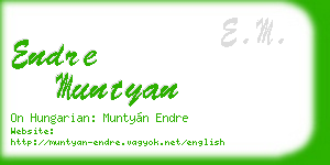 endre muntyan business card